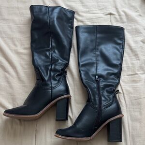 French Connection Black Heeled Boots